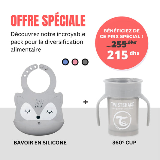 Bavoir en silicone Tiny + 360° cup - Image #2