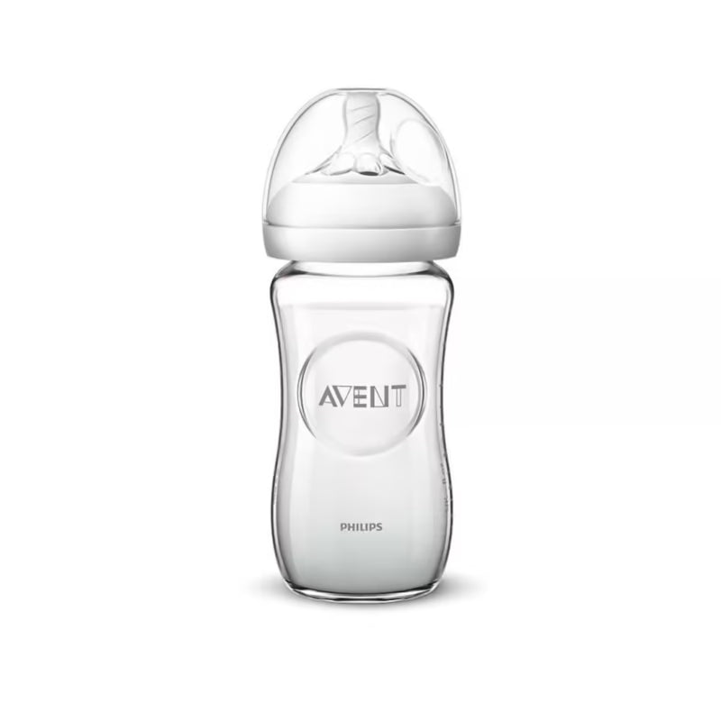 Avent – Biberon Natural en Verre 240 ml – 1M+ | SCY933/01