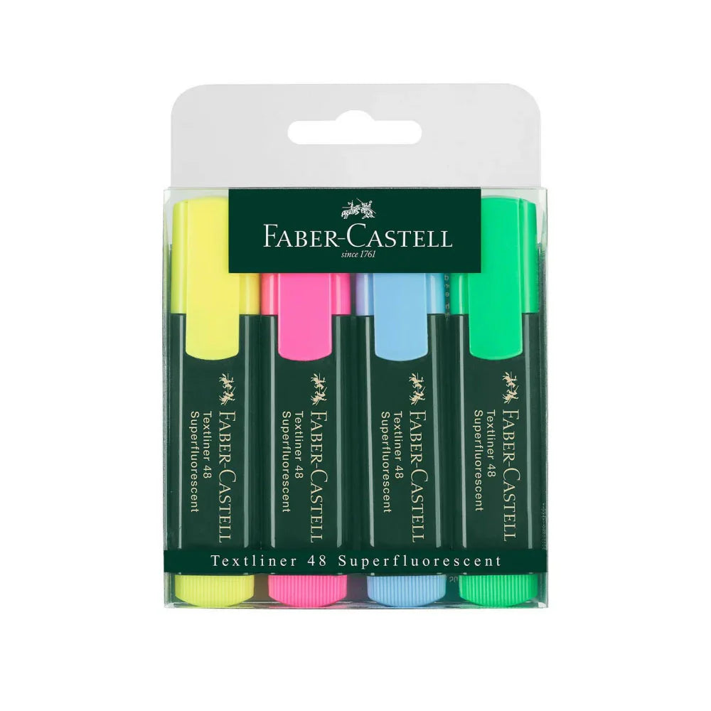 Pochette de 4 Fluorescents Faber-castell Textliner