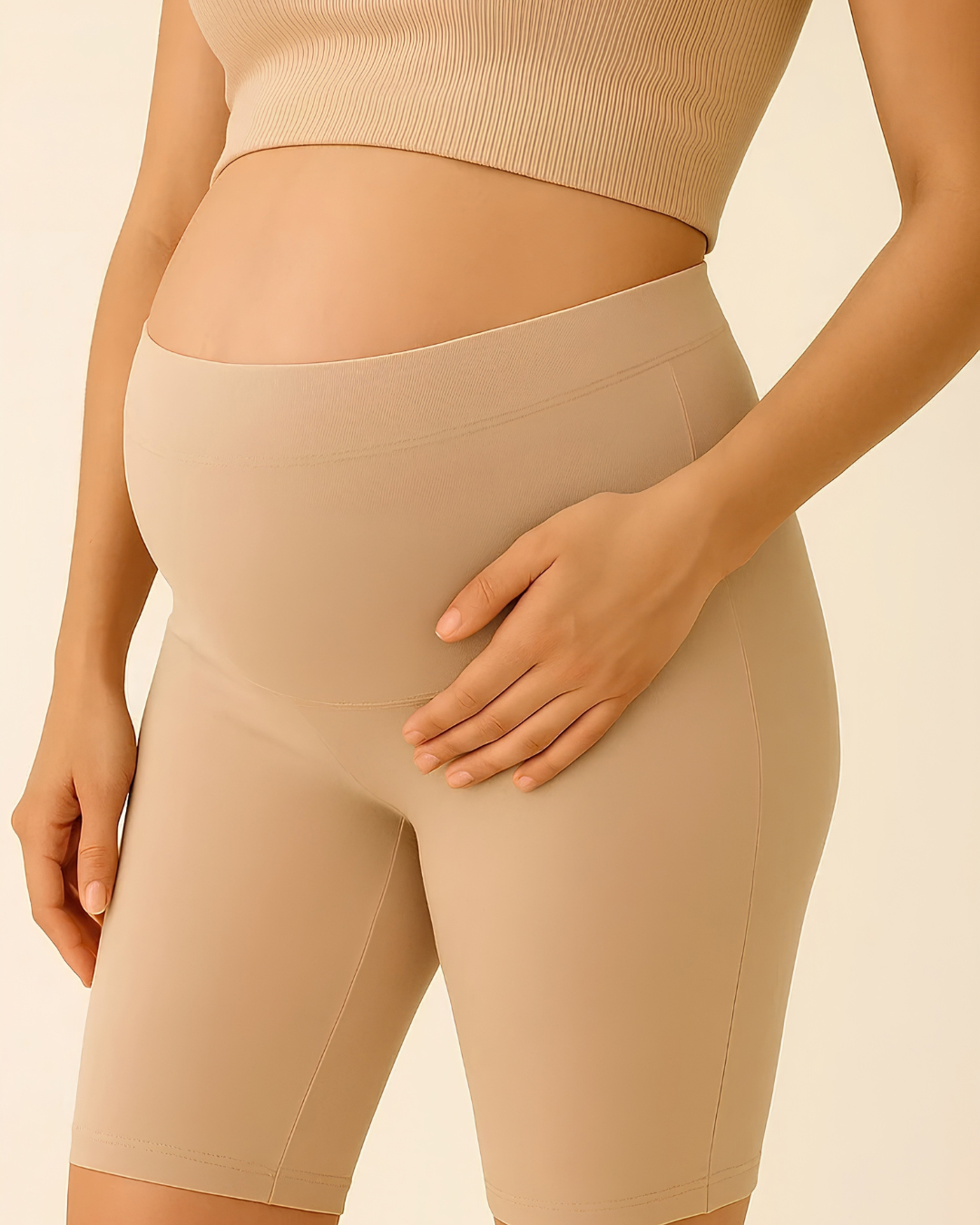 Shorty de Grossesse Beige