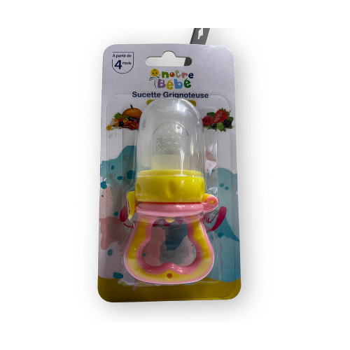 Notre Bébé sucette grignoteuse Fruits et Légumes +4m - Rose