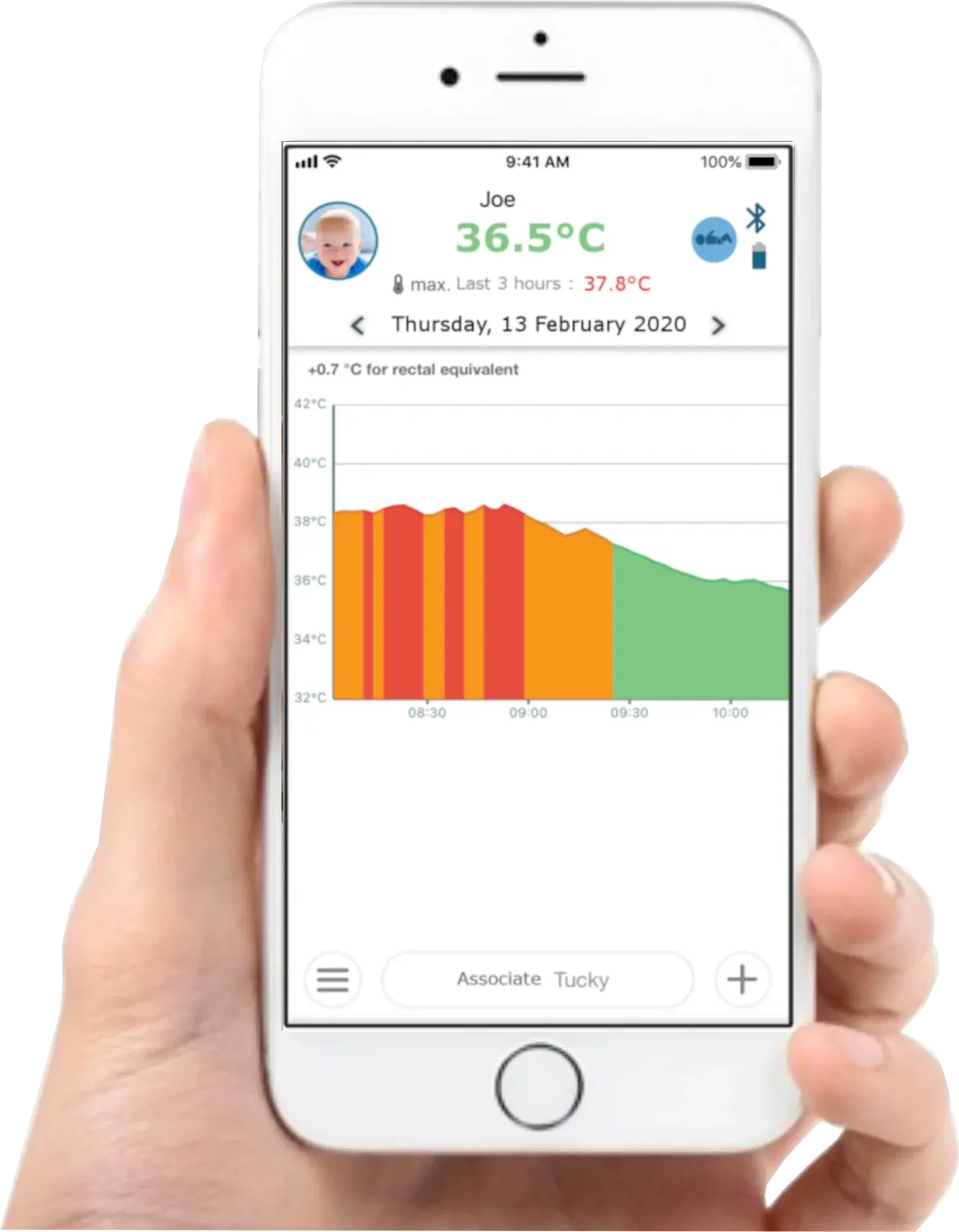 Pack thermomètre connecté avec Recharge de 15 adhésifs - Image #4