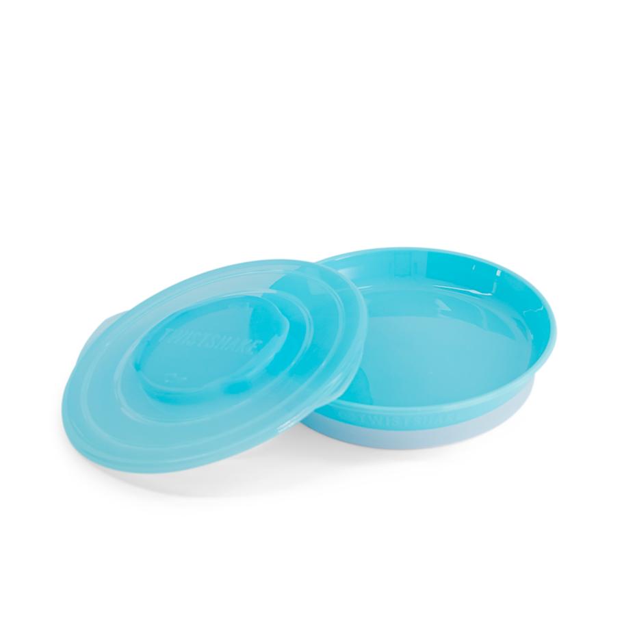 Assiette avec couvercle - Bleu