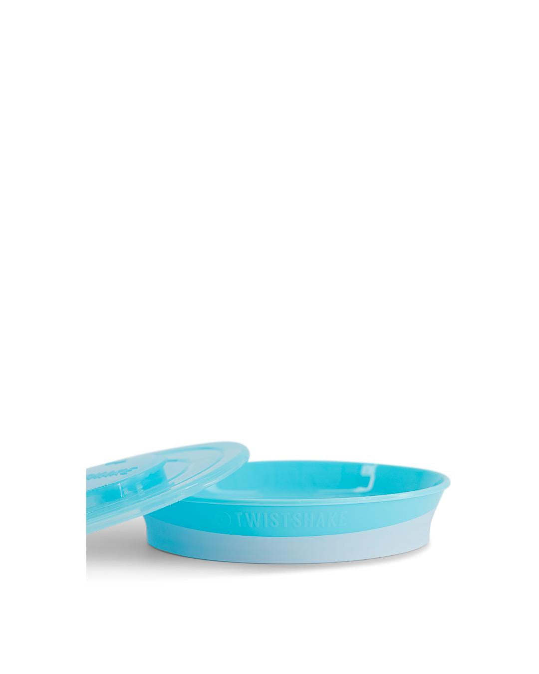 Assiette avec couvercle - Bleu