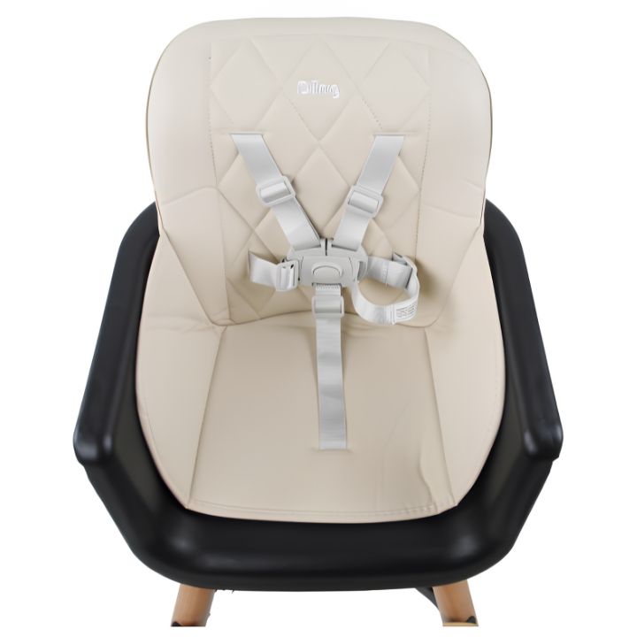 Chaise Haute en Bois Daily de Ding - beige