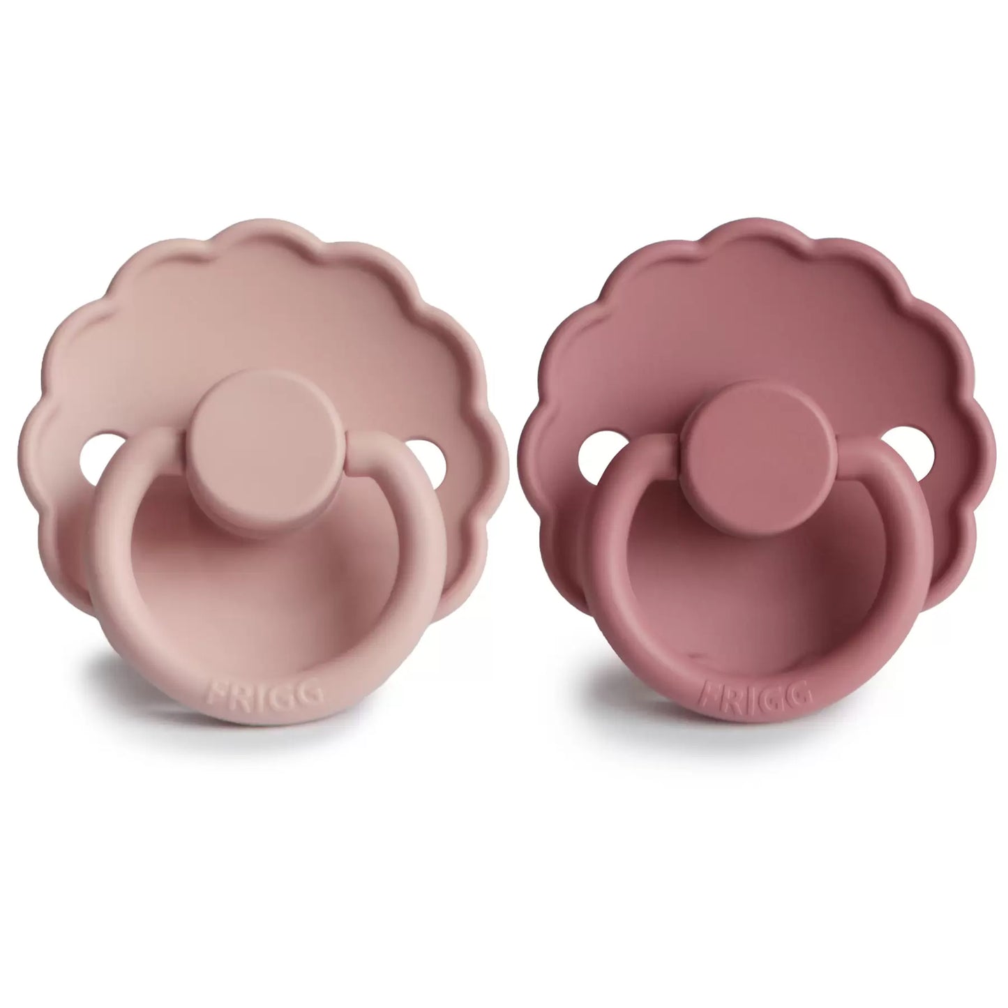 lot de 2 tétines Daisy en silicone - Cream / Dusty rose taille 2 (6-18mois)