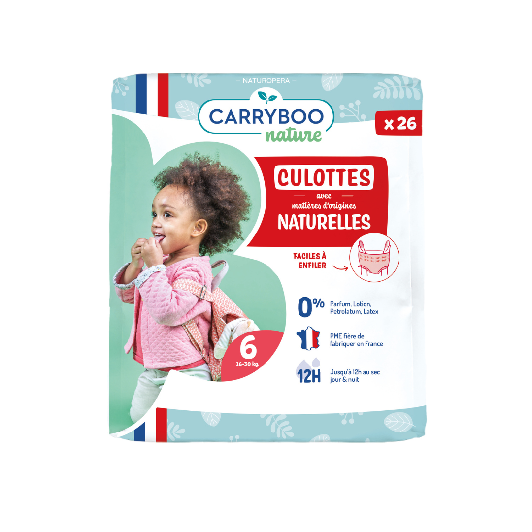 CARRYBOO-Couches culottes écologiques T6 (16-30 Kg) x 26 pièces