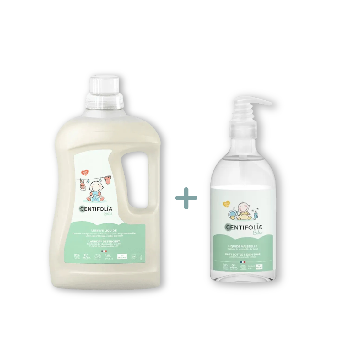 Lessive Liquide 1,5L + Liquide vaisselle 500ML