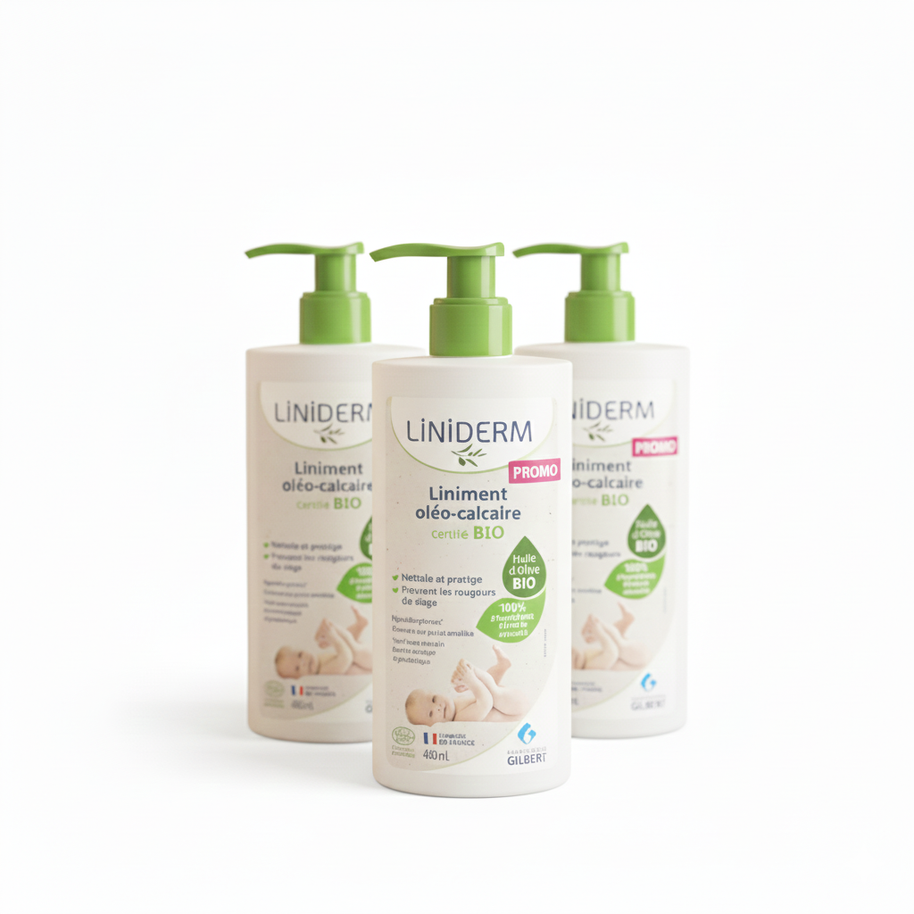 Liniment Oléo-Calcaire BIO LINIDERM – Lot de 3 x 480 ml
