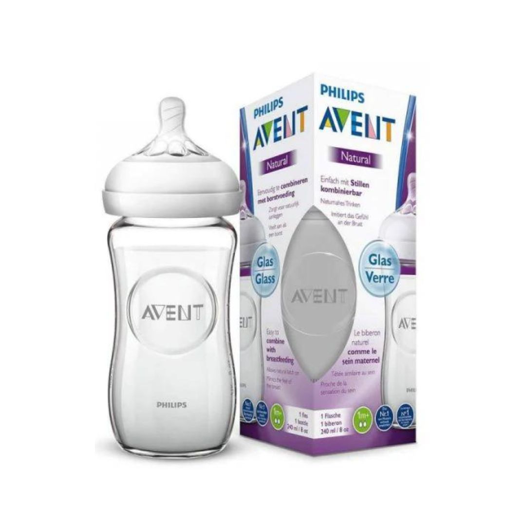 AVENT NATURAL BIBERON 1M+ EN VERRE 240ML