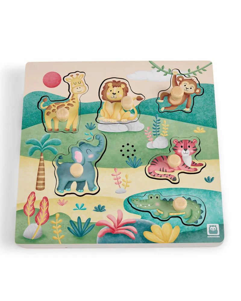 Eurekakids Puzzle Musical - Animaux de la Savane 12M+