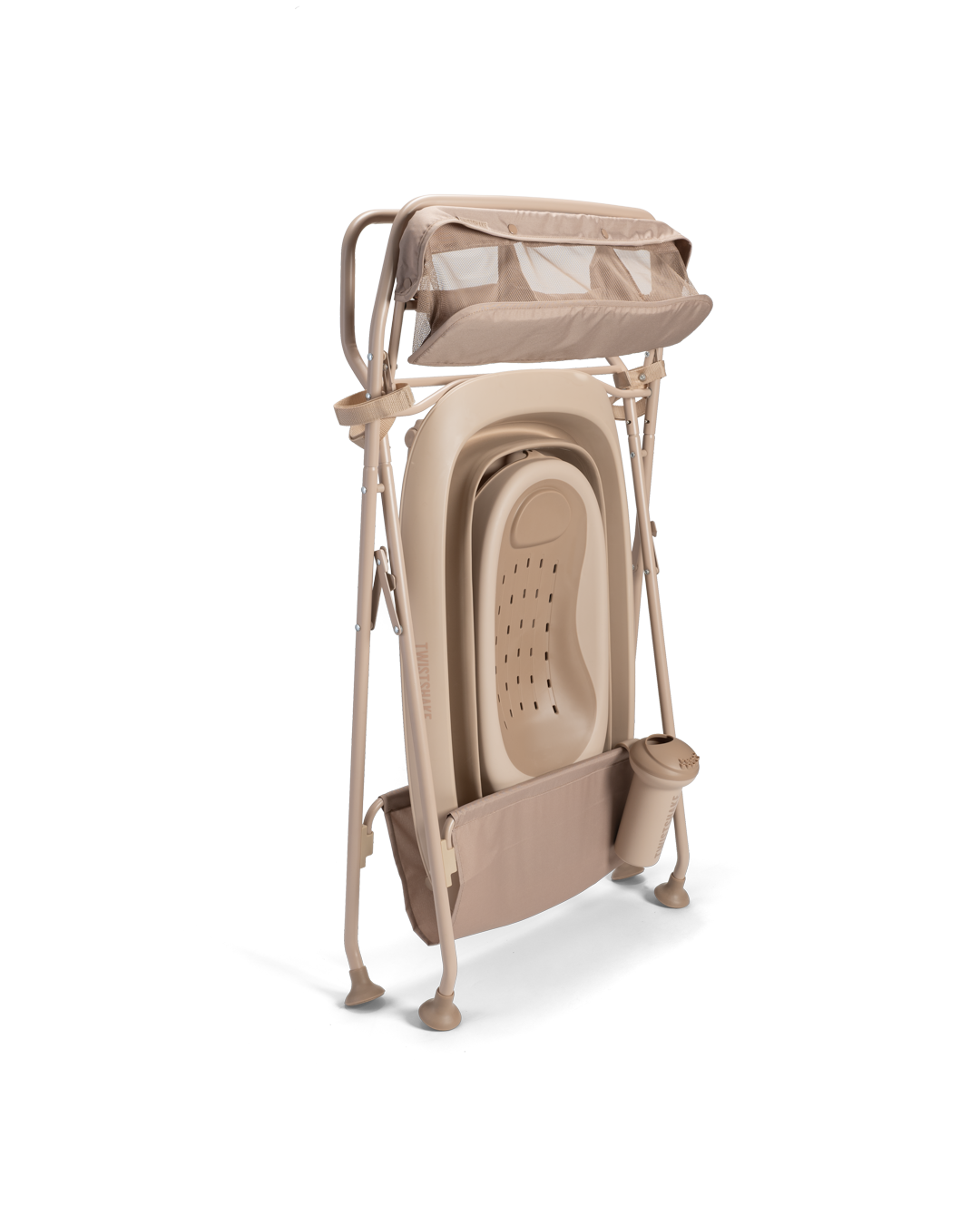 Twistshake Baignoire, Transat de Bain, Rinceur & 6 Jouets, – Mocha
