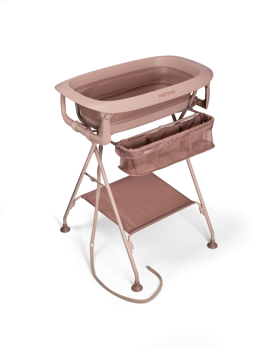 Twistshake Baignoire, Transat de Bain, Rinceur & 6 Jouets – Faded Pink