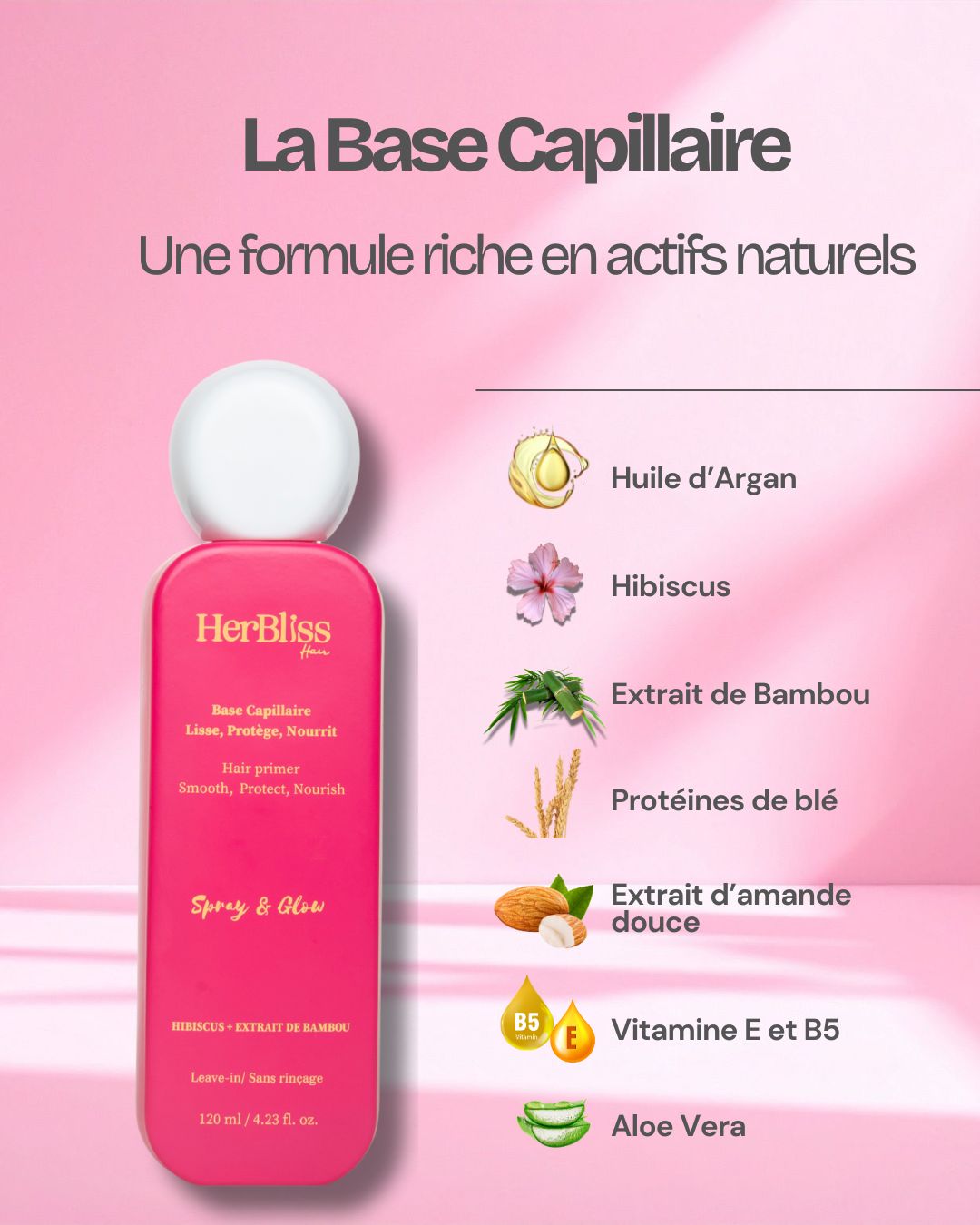 Base Capillaire HERBLISS – Spray & Glow