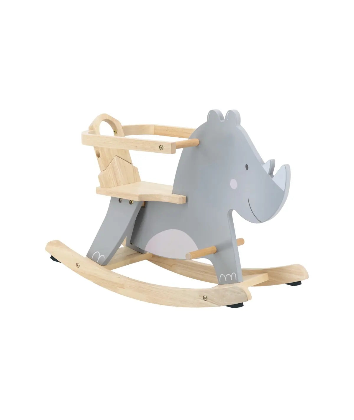 Animal à bascule en bois représentant un rhinocéros - Image #3