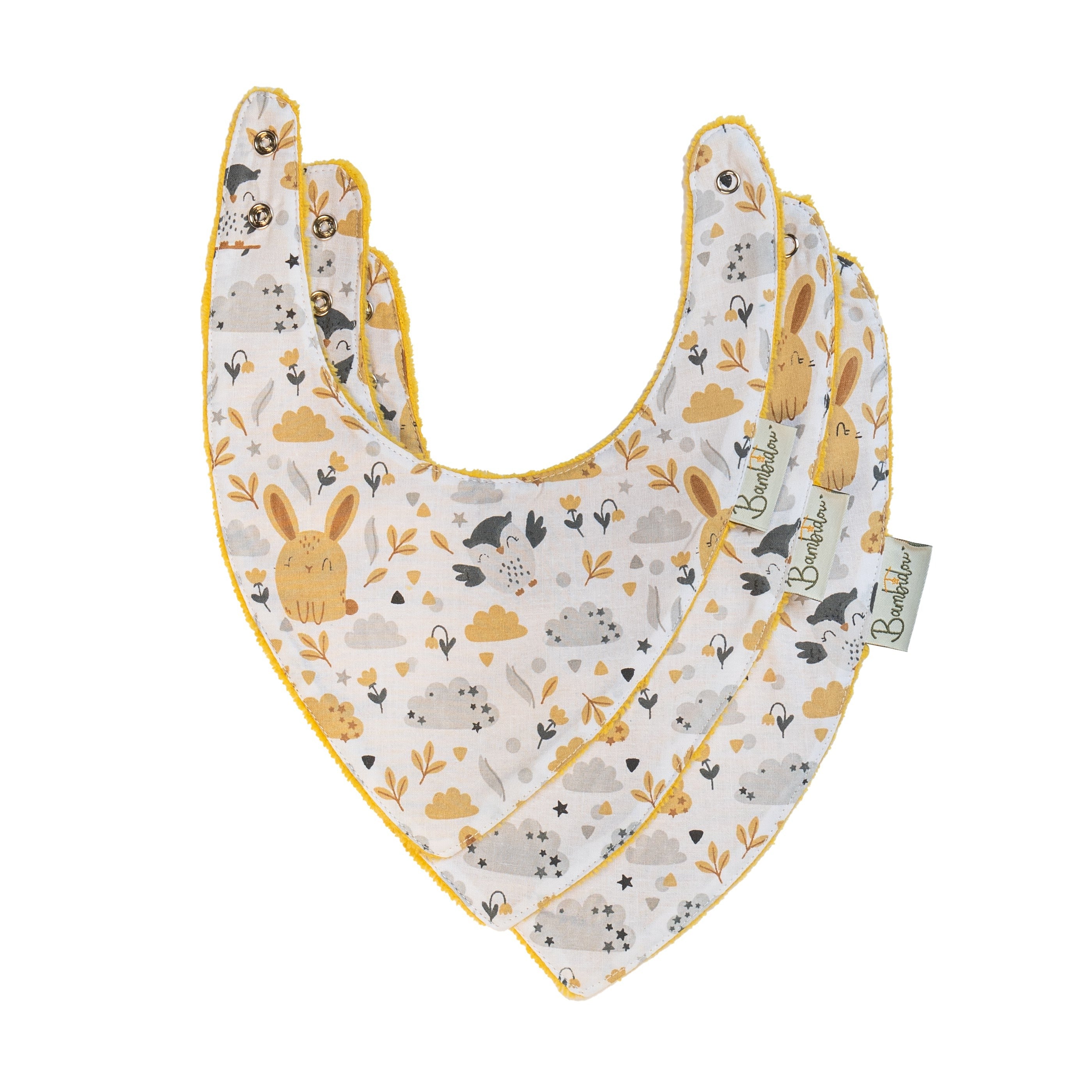 Pack de 3 Bavoirs Bandana Lapinou