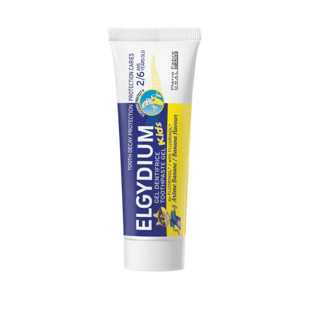 ELGYDIUM - TOOTHPASTE GEL KIDS BANANA FLAVOR 2/6 YEARS 50ML