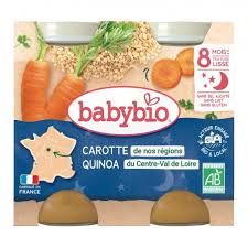 Babybio Pot Bonne Nuit Carotte &amp; Quinoa 2 x 200 g