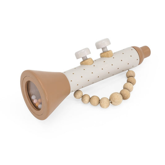 Trompette en bois - Nougat +12M