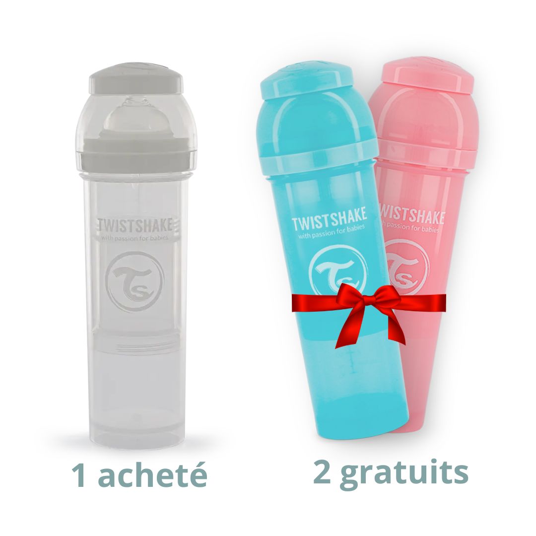 1 Biberon Anti-colique 330 ml ACHETÉ + 2 Biberons GRATUITS