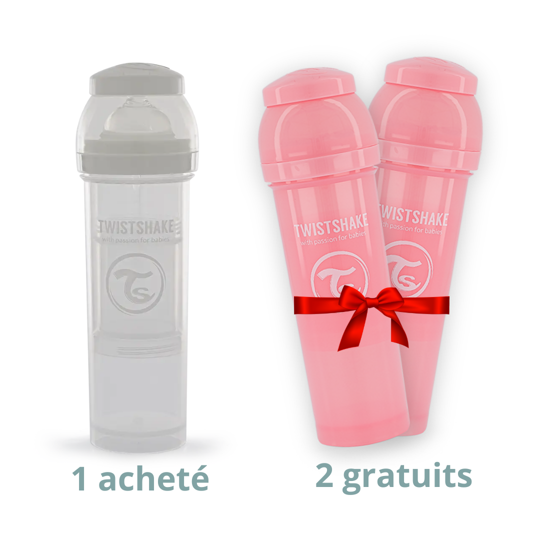 1 Biberon Anti-colique 330 ml ACHETÉ + 2 Biberons GRATUITS