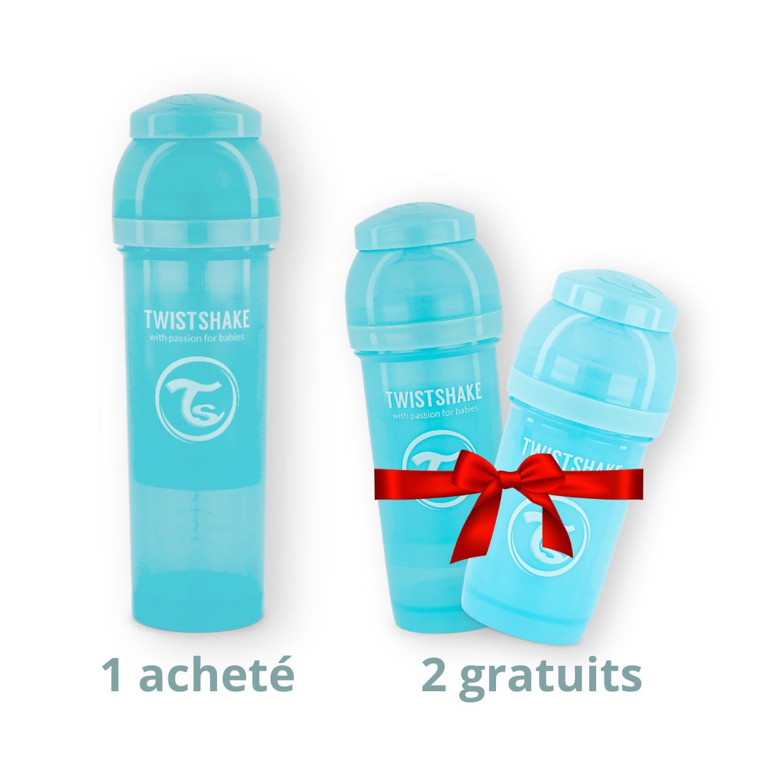 1 Biberon Anti-Colique Acheté + 2 Offerts (Tailles S,M,L)