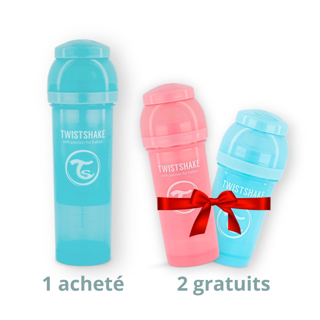1 Biberon Anti-Colique Acheté + 2 Offerts (Tailles S,M,L)