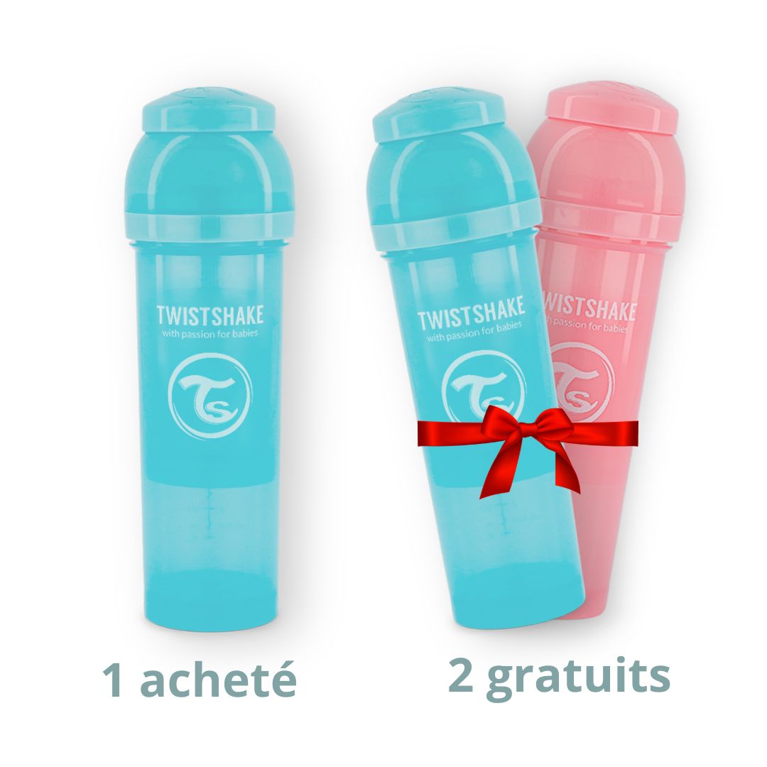 1 Biberon Anti-colique 330 ml ACHETÉ + 2 Biberons GRATUITS
