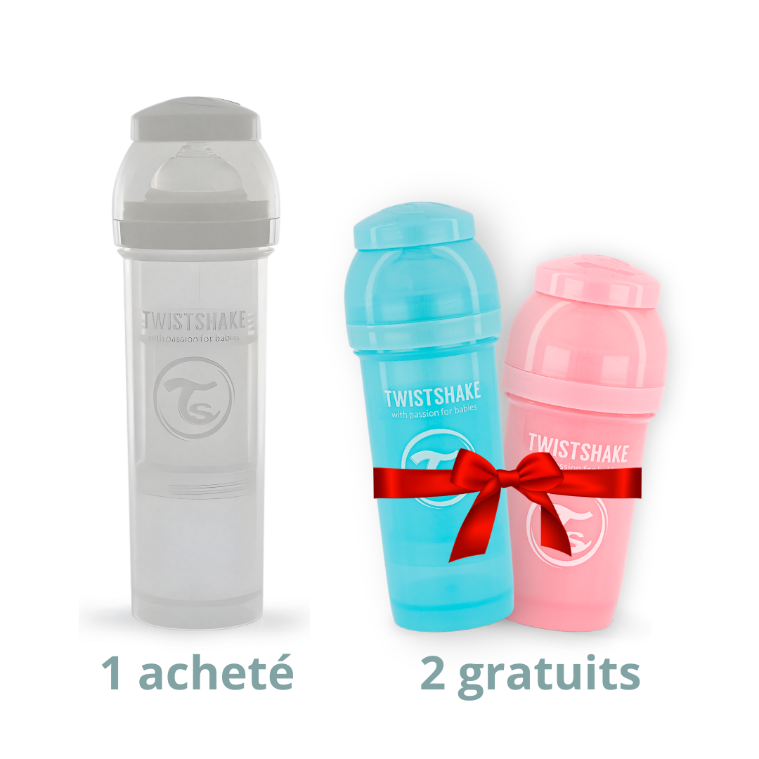 1 Biberon Anti-Colique Acheté + 2 Offerts (Tailles S,M,L)