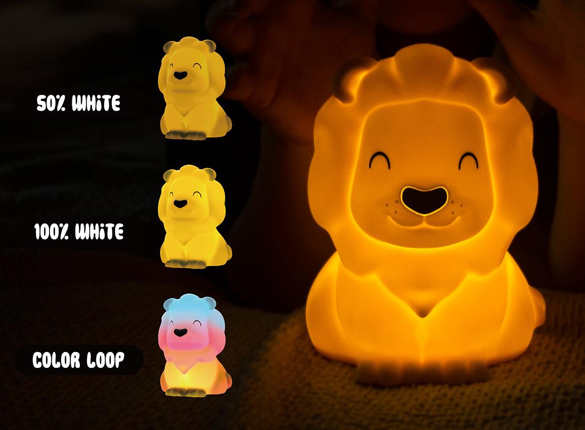 Veilleuse en silicone Dhink - Max la lionne