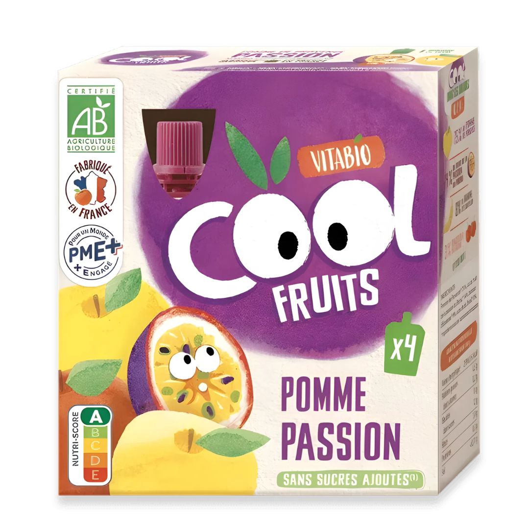 Vitabio Cool Fruits Pomme Passion 4x90g