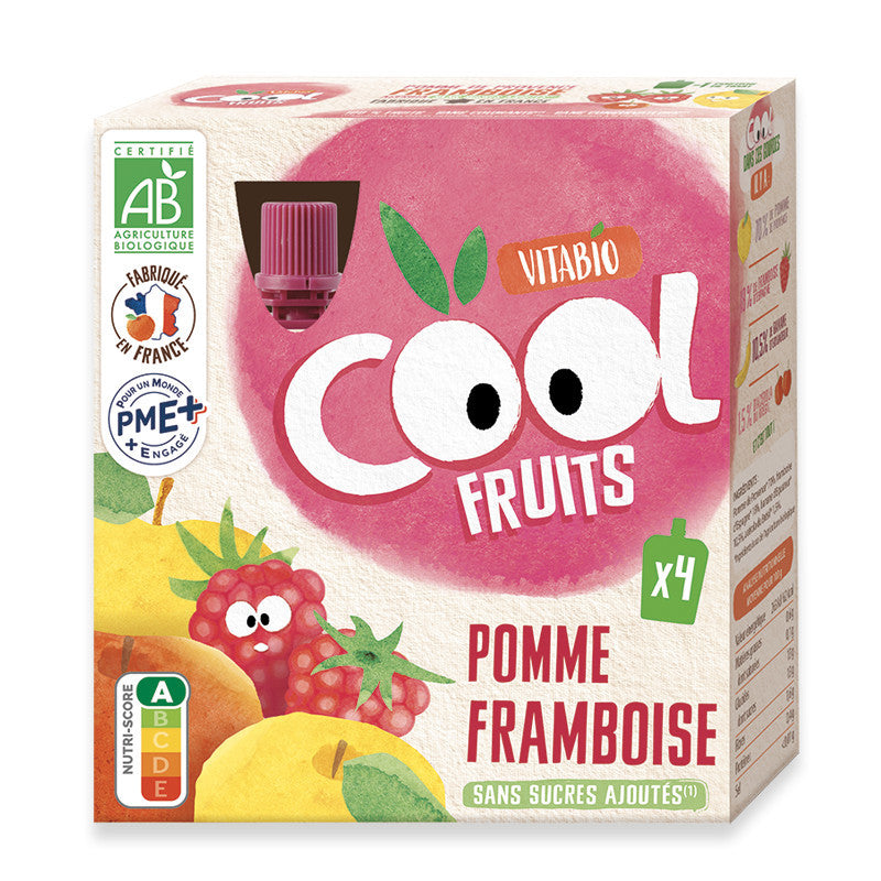 Vitabio COOL FRUITS Pomme Framboise 4x 90g