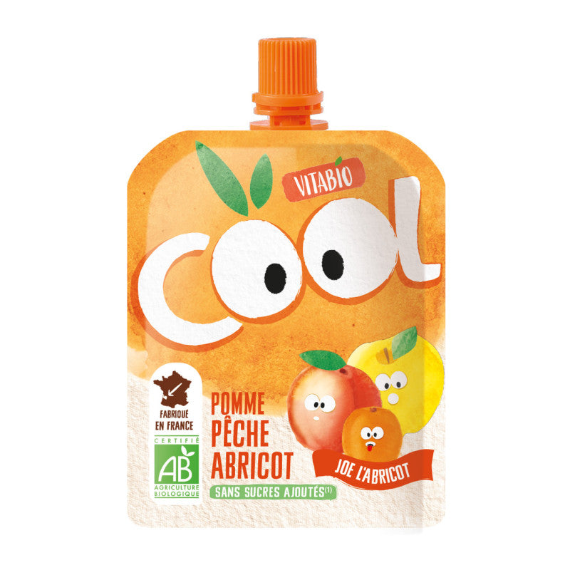 Vitabio COOL FRUITS Pomme Pêche Abricot 4x 90g