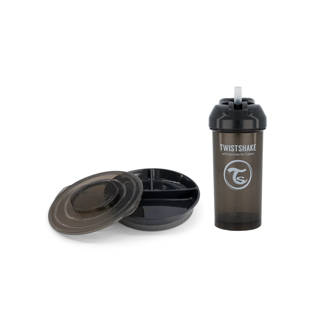 Pack straw-cup + assiette à 3 compartiments