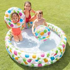 PISCINE GONF + BOUÉE + BALLON - INTEX