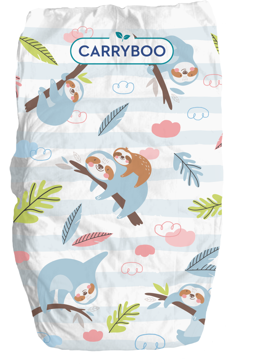 CARRYBOO-Couches Bébé écologiques T5 (12-25 Kg) x 44 pièces
