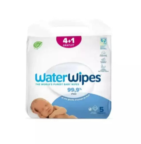 WaterWipes Lingettes Bebe Pack 5 Unités