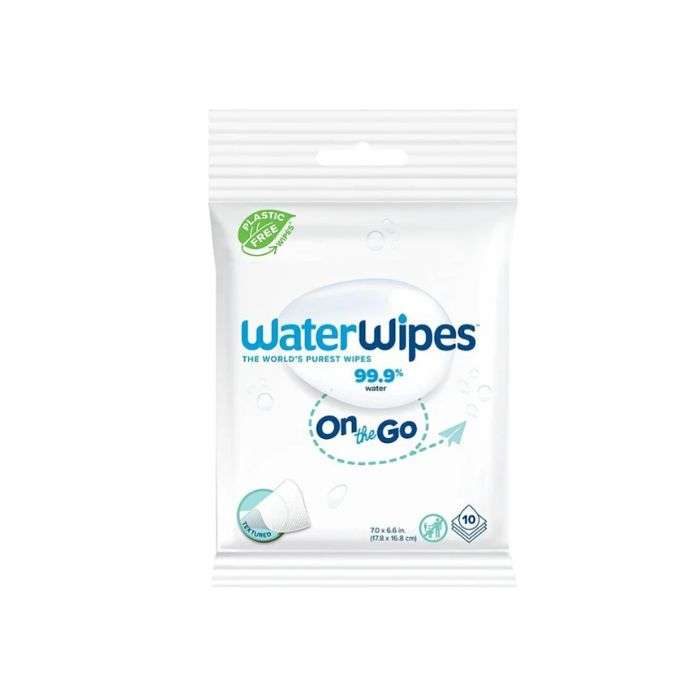 Lingettes Bébé WaterWipes "On The Go" Format Voyage x10