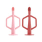 Lot de 2 brosses à dents d'apprentissage en silicone - Rose / Bordeau - Image #1