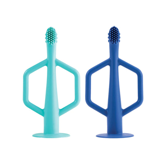 Lot de 2 brosses à dents d'apprentissage en silicone - Image #1